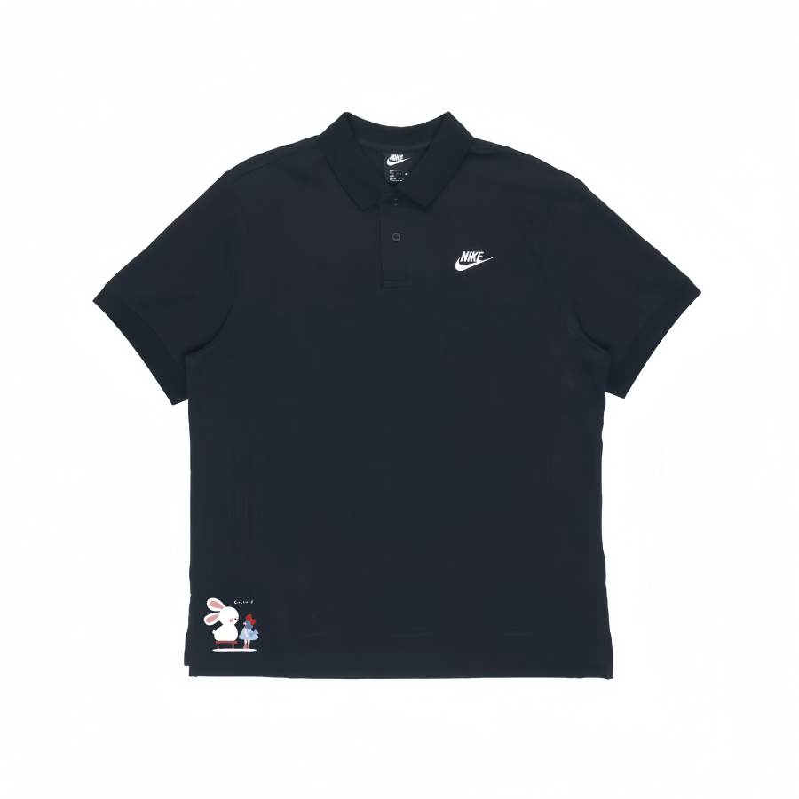 Nike Nike Polo Shirts Unisex Black Polo Collar Moderate Straight Fit