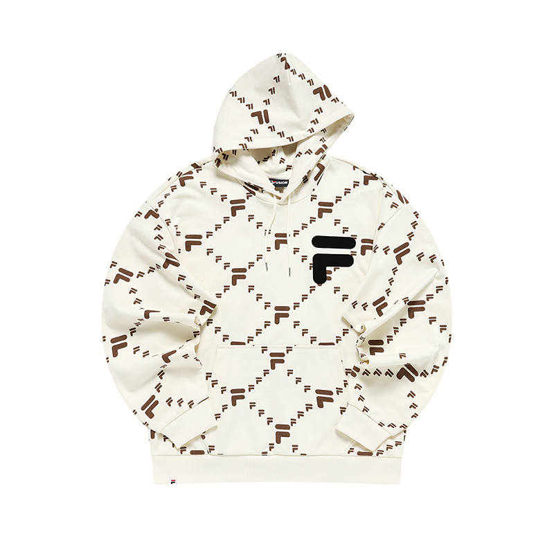FILA FUSION Sweatshirts Unisex Antique Inspired Style White Hooded Moderate Other