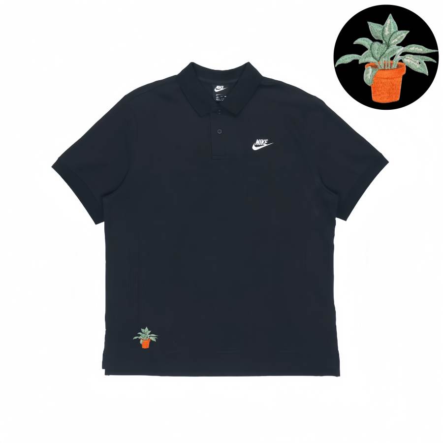 Nike Nike Polo Shirts Unisex Black Polo Collar Moderate Straight Fit