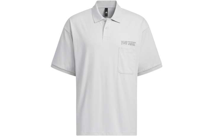 Adidas Adidas Polo Shirt Men's Solid Light Gray