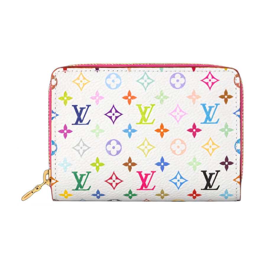 LOUIS VUITTON Takashi Murakami, Collaboration Monogram Canvas Wallet Unisex White