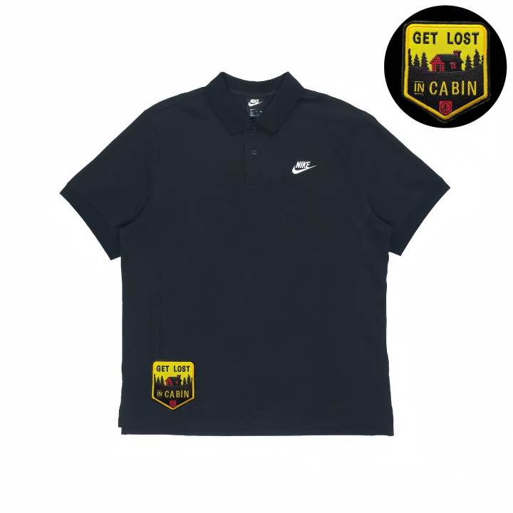 Nike Nike Polo Shirts Unisex Black Polo Collar Moderate Straight Fit