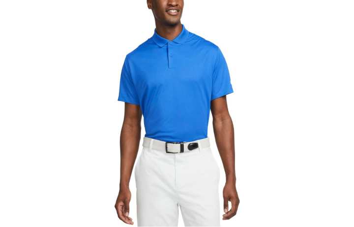 Nike Nike Polo Shirts Men's Blue Polo Collar Moderate Straight Fit