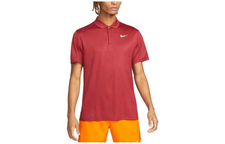 Nike Nike Polo Shirts Men's Burgundy Polo Collar Moderate Straight Fit