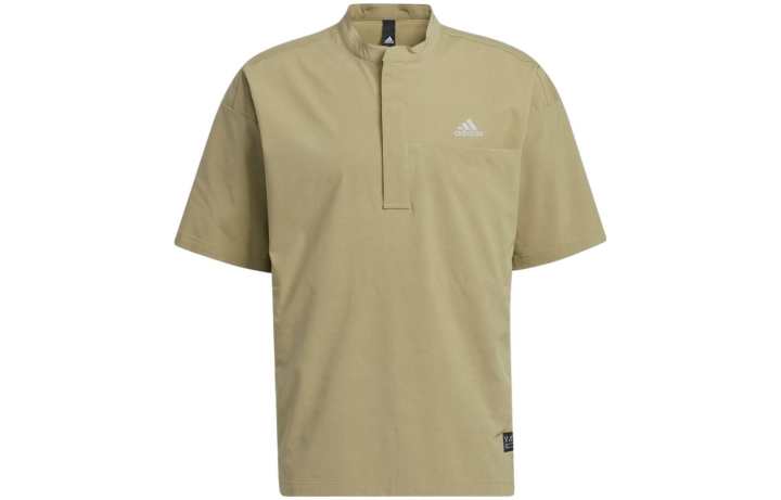 Adidas Adidas Shirts Men's Army Green Stand Collar Moderate Other