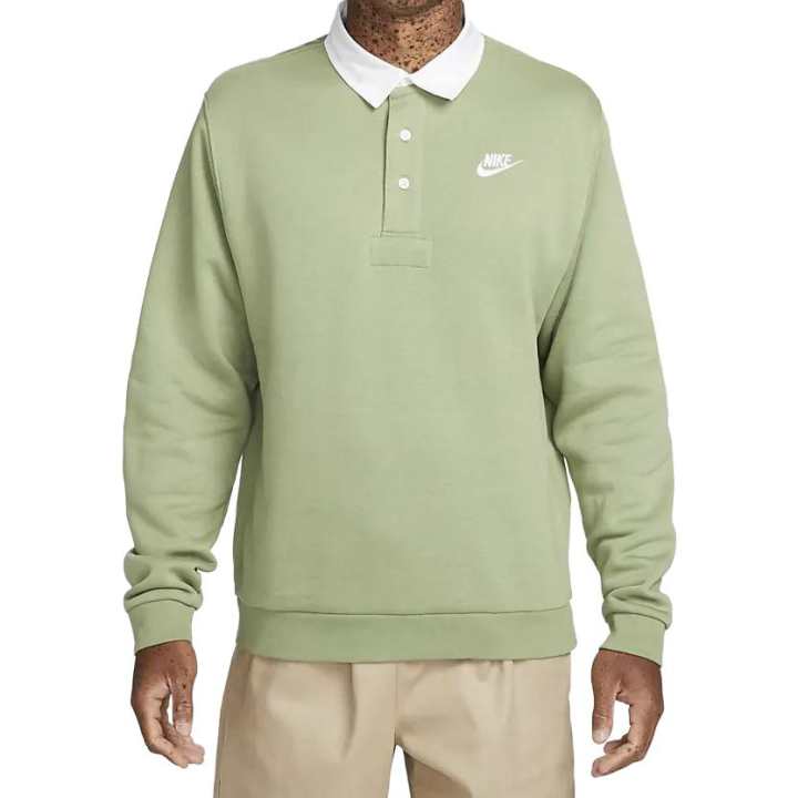 Nike Nike Polo Shirts Men's Green Polo Collar Moderate Straight Fit