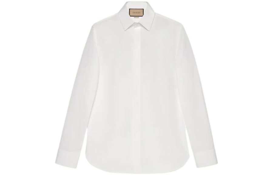 GUCCI pointed-collar cotton shirt