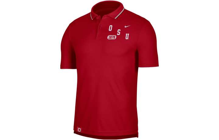 Nike Nike Polo Shirts Men's Red Polo Collar Moderate Straight Fit