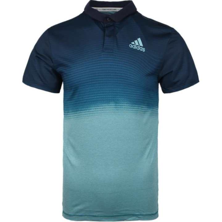Adidas Adidas Polo Shirts Men's Blue Polo Collar Moderate