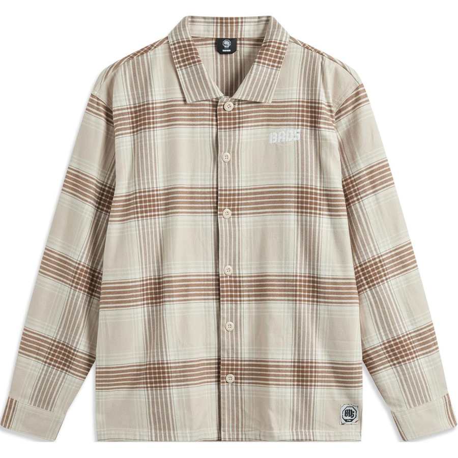 Li-Ning Li Ning Badfive Shirt Men's Oat Gray Plaid