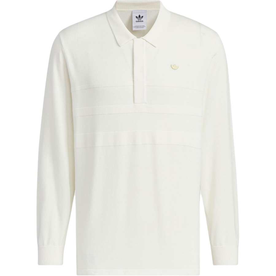 Adidas Originals PREMIUM LONG SLEEVE POLO SHIRT Polo Shirt Men's Jade White