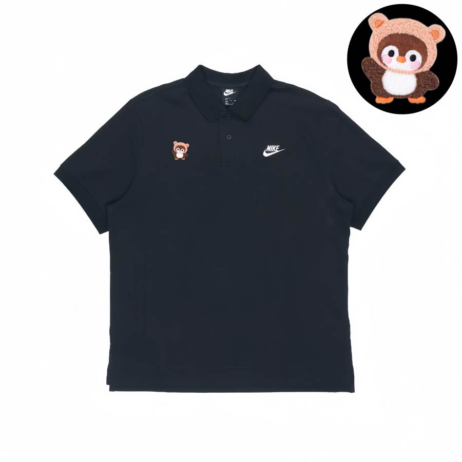 Nike Nike Polo Shirts Unisex Black Polo Collar Moderate Straight Fit