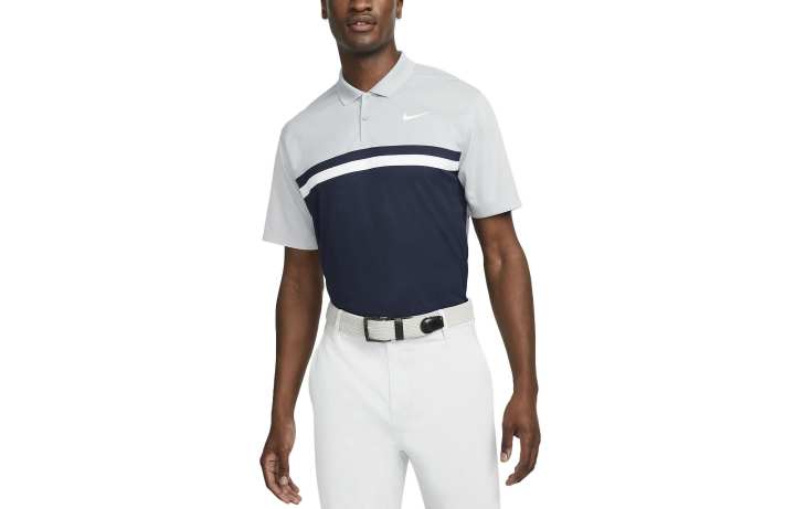 Nike Nike Polo Shirts Men's Gray Polo Collar Moderate Straight Fit