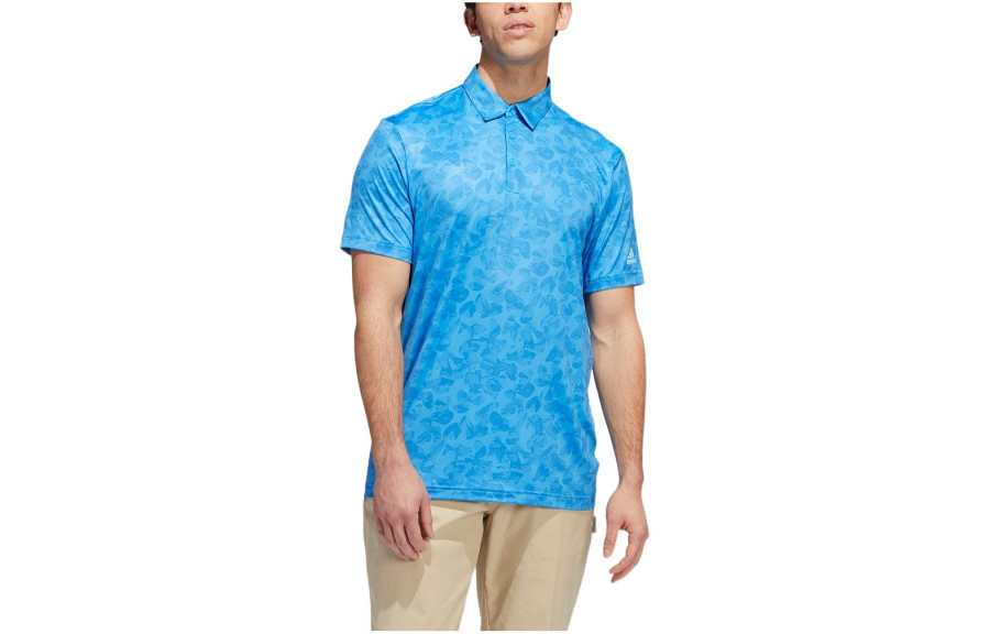 Adidas Adidas Polo Shirts Men's Blue Polo Collar Moderate Straight Fit