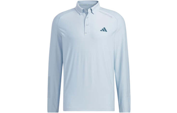 Adidas Adidas Polo Shirts Men's Light Blue Polo Collar Moderate Straight Fit