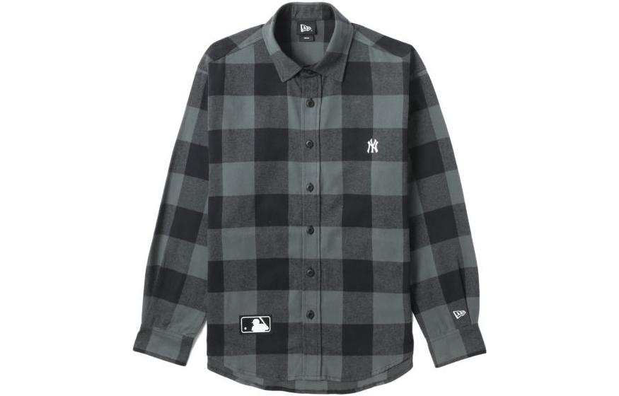 New Era Shirts Men's Black Lapel Moderate Shirt