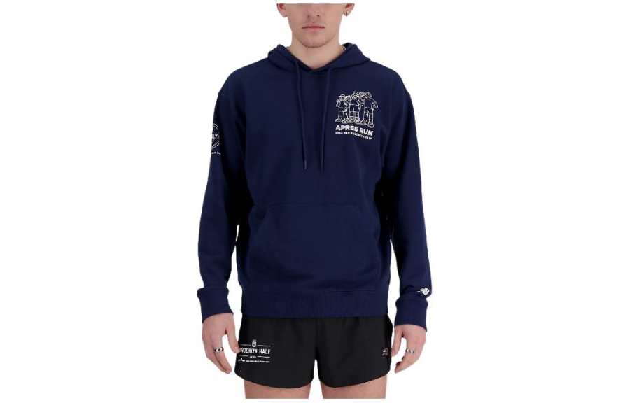 New Balance New Balance Rbc Brooklyn Half Graphic French Terry Hoodie Sweatshirt Men's Marine Blue