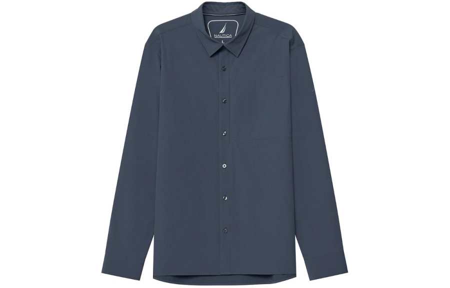 Nautica White Sail Shirt Men's Azure Blue