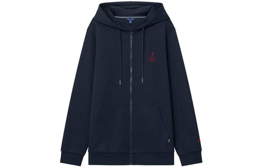 NAUTICA Sweatshirts Men's Hooded Moderate Cardigan