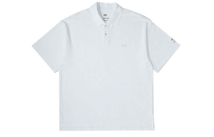 MADNESS Polo Shirts Unisex White Polo Collar Moderate Straight Fit