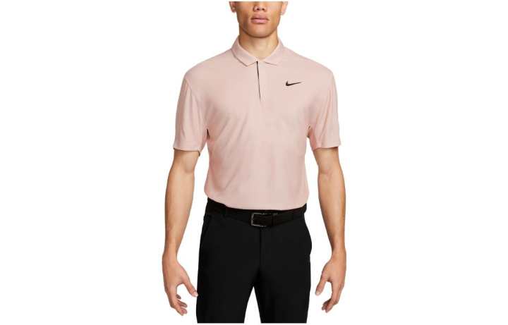 Nike Nike Polo Shirts Men's Oxford Pink Polo Collar Moderate Straight Fit