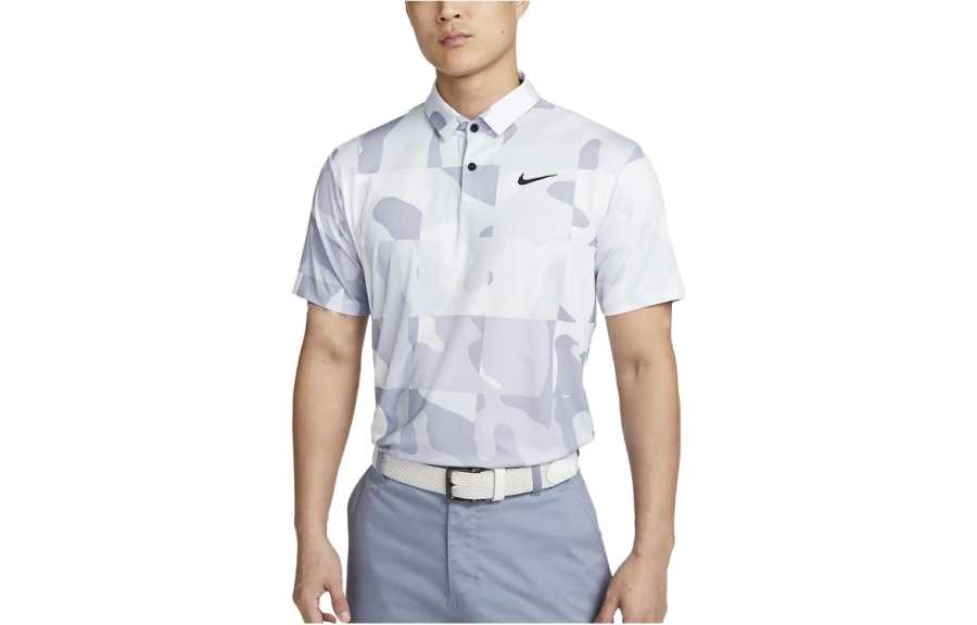 Nike Nike Polo Shirts Men's White Polo Collar Moderate Straight Fit