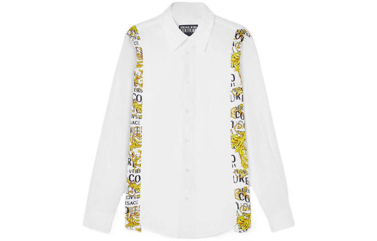VERSACE JEANS COUTURE 【Previous Season】baroque-panelled long-sleeve shirt