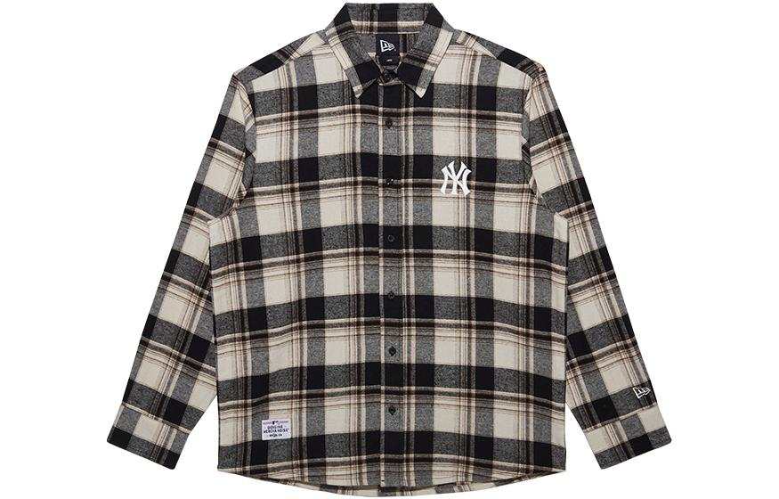 New Era Shirts Unisex Black Lapel Moderate Shirt