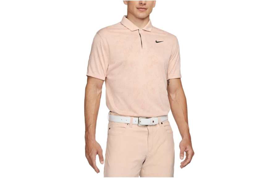 Nike Nike Polo Shirts Men's Pink Polo Collar Moderate Straight Fit