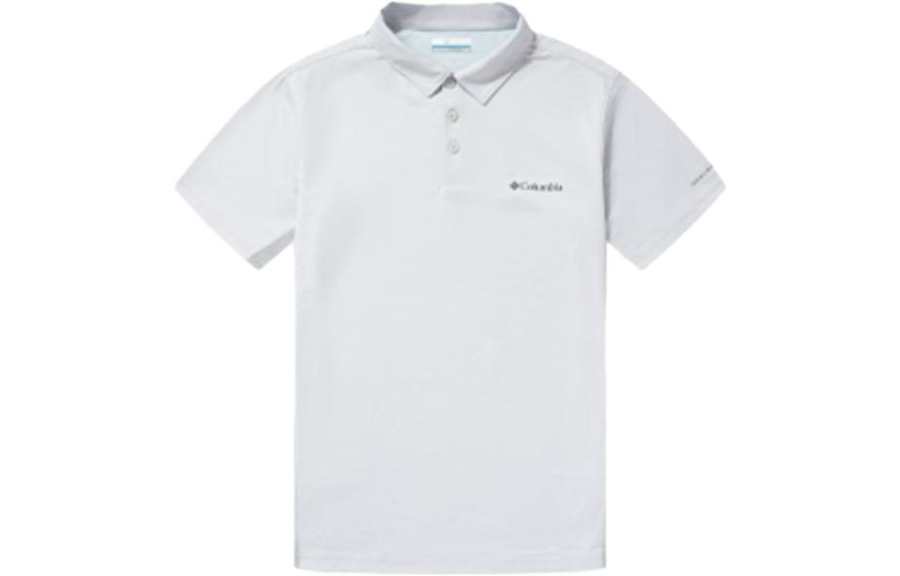 Columbia Polo Shirts Men's White Polo Collar Moderate Straight Fit