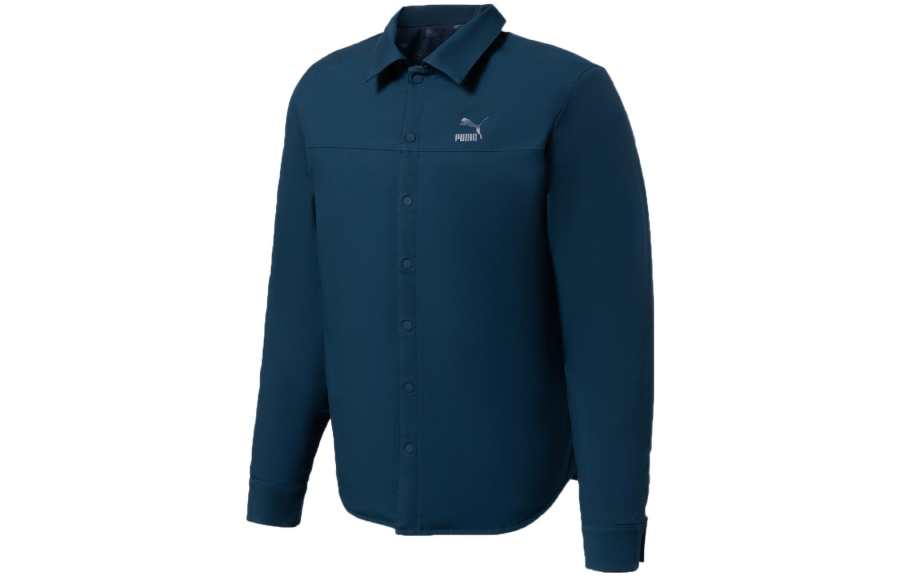 PUMA Paisley Woven Reversible Shacke Shirt Men's Blue