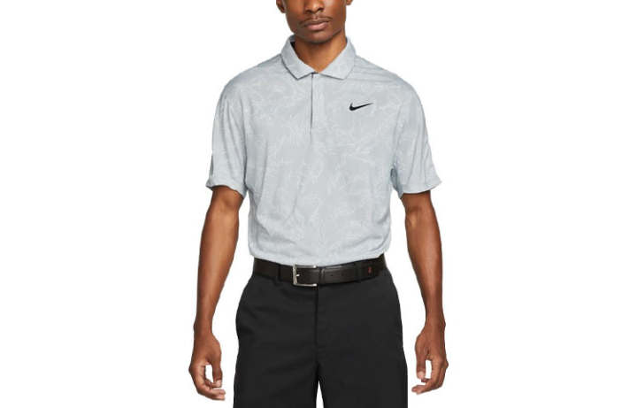 Nike Nike Polo Shirts Men's Light Smoke Gray Polo Collar Moderate Straight Fit