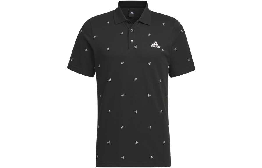 Adidas Adidas Future Icons Polo Shirts Men's Black Polo Collar Moderate Straight Fit