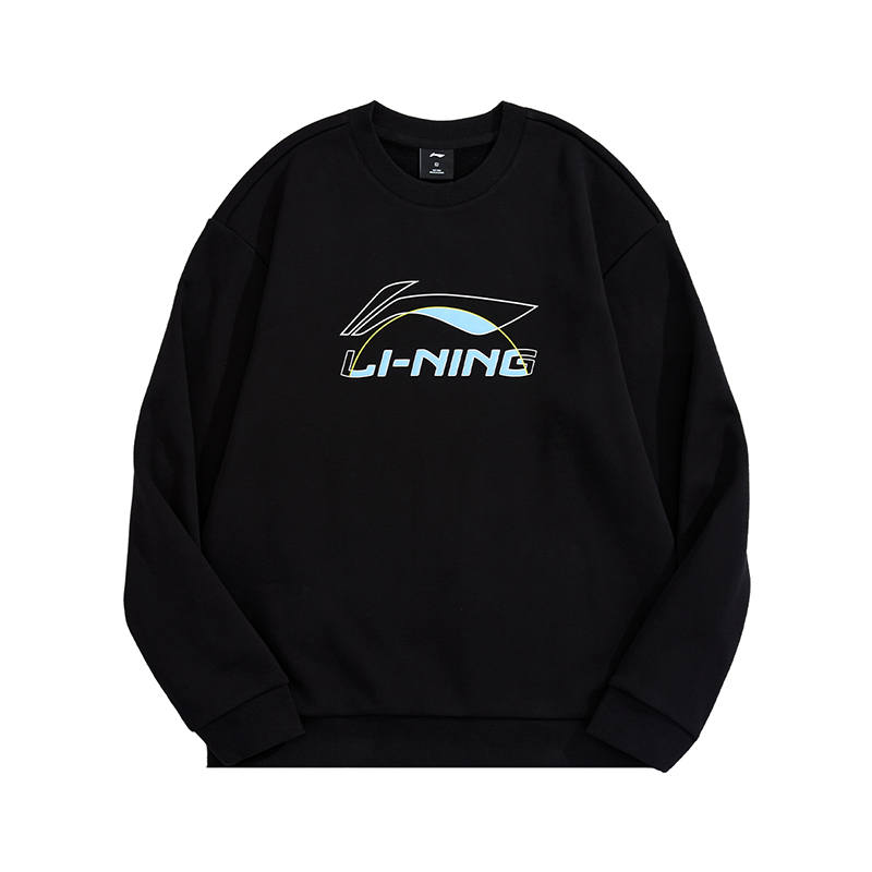 Li-Ning Li Ning Sweatshirts Men's Black Crew Neck Moderate Regular
