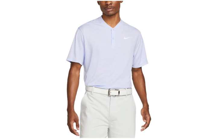 Nike Nike Polo Shirts Men's Light Cyan Polo Collar Moderate Straight Fit
