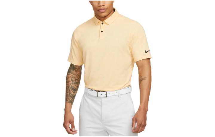 Nike Nike Polo Shirts Men's Yellow Polo Collar Moderate Straight Fit