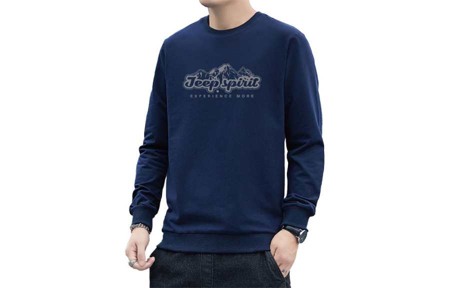 JEEP SPIRIT Sweatshirts Men's Crew Neck Moderate Regular