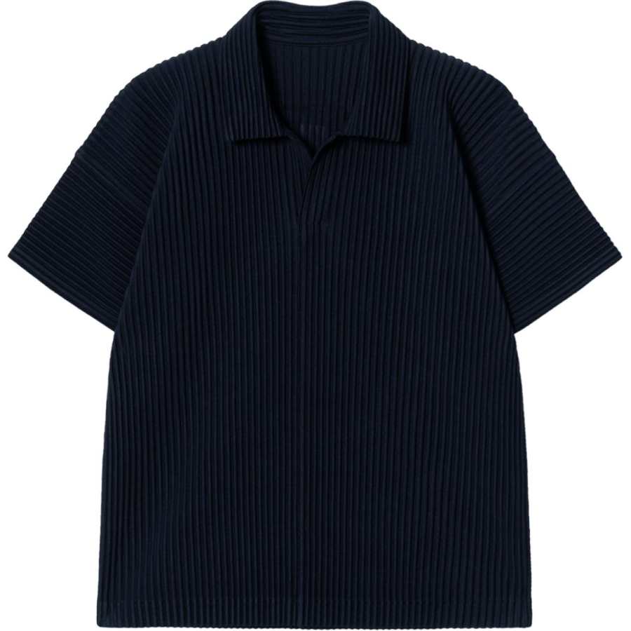 ISSEY MIYAKE Polo Shirt Men's Marine Blue
