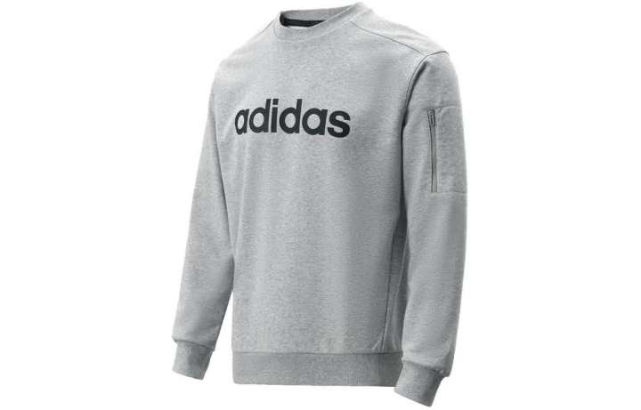 Adidas Adidas Sweatshirts Men's Gray Crew Neck Moderate Regular