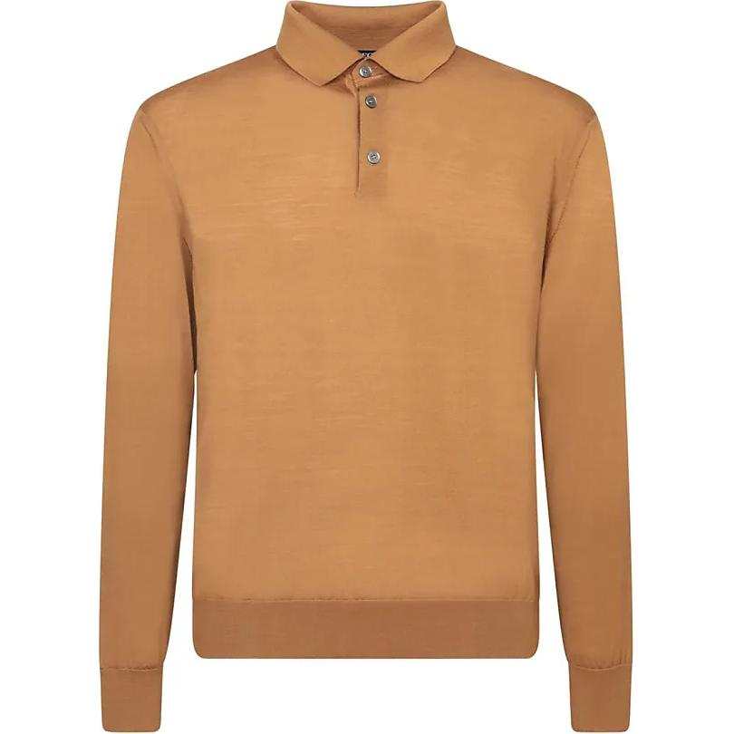 Ermenegildo Zegna Zegna Straight Hem Fine Knit Polo Shirt