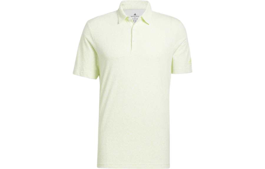 Adidas Adidas Polo Shirts Men's Light Green Polo Collar Moderate Straight Fit