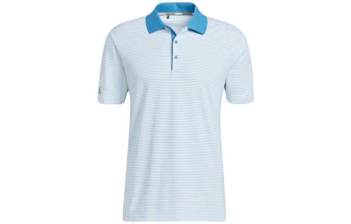 Adidas Adidas Polo Shirts Men's Light Blue Polo Collar Moderate Straight Fit