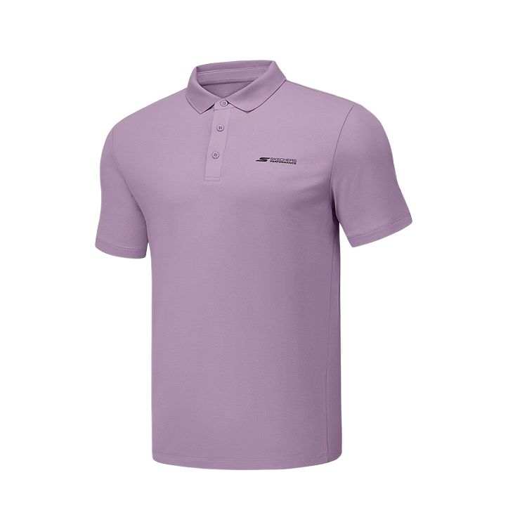 Skechers GODRI Polo Shirt Men's Ripe Grape Purple