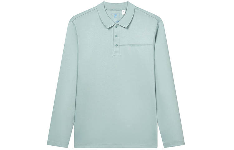 FILA Polo Shirts Men's Refreshing Green Polo Collar Moderate Straight Fit