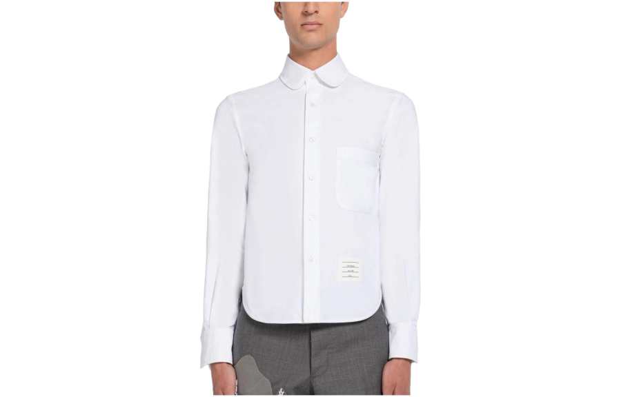 THOM BROWNE THOM BROWNE Shirts Men's White Lapel Moderate Other