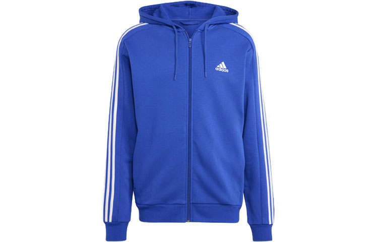 Adidas Adidas Free Shipping With AdiClub Essentials Fleece 3 Stripes Full Zip Hoodie