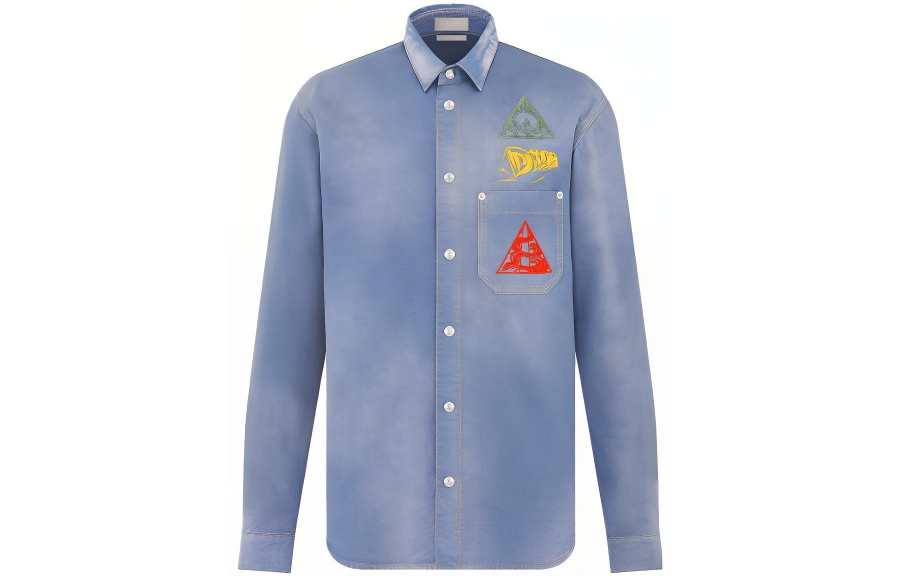 DIOR Dior Buttoned Long-Sleeved Denim Shirt