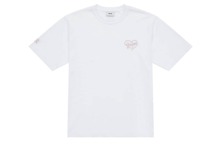 MLB New York Yankees Heart SS25 T Shirt Unisex Ecru
