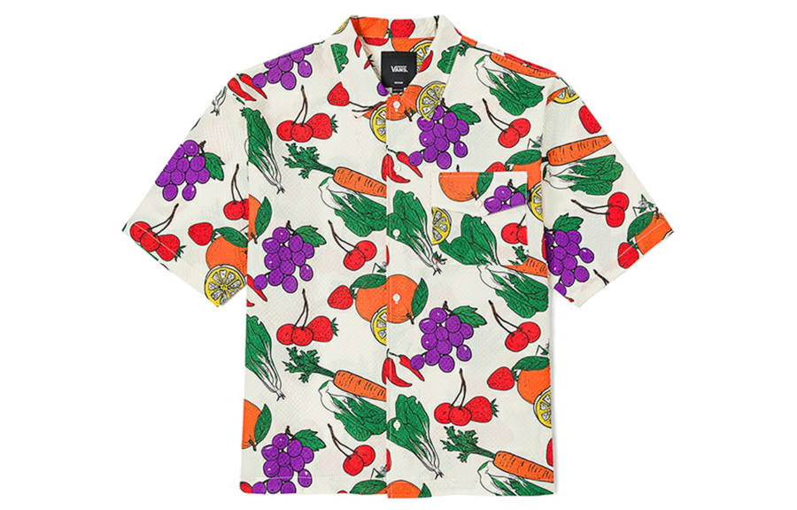 Vans Vans Shirts Unisex Ecru Lapel Moderate