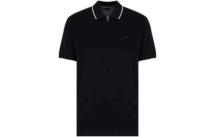 EMPORIO ARMANI 【Zoomed ImageryBest of: PromotionsPrevious Season】logo-embroidered striped polo shirt